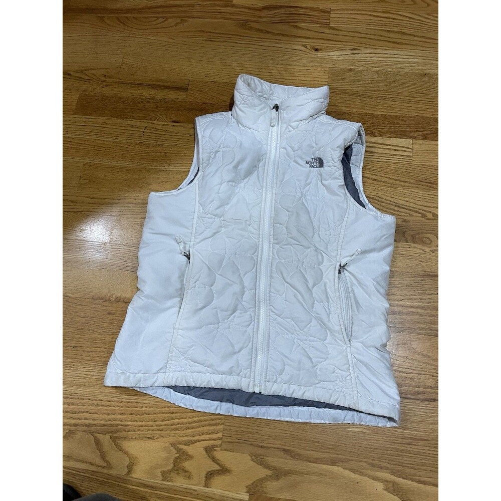 Women’s The North Face White Quilted vest M Medium warm